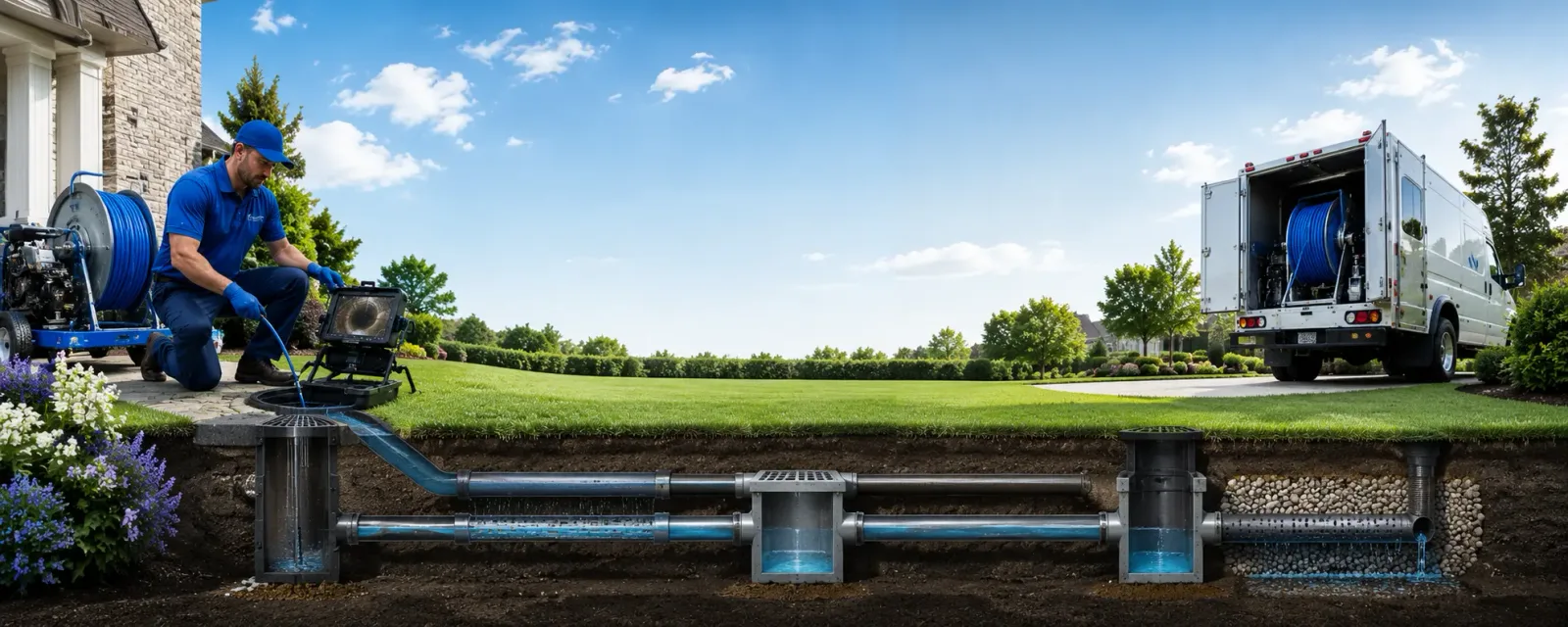 Outdoor drain cleaning information for Holbrook, MA